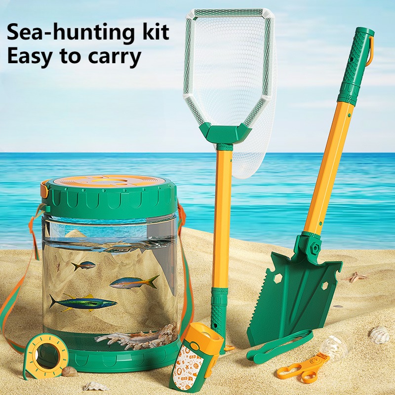 Outdoor Adventure Kit For Kids - 子供のための海のおもちゃセット,アウトドアアドベンチャーツール,カニクリップ,ビーチ機器,親子のおもちゃ