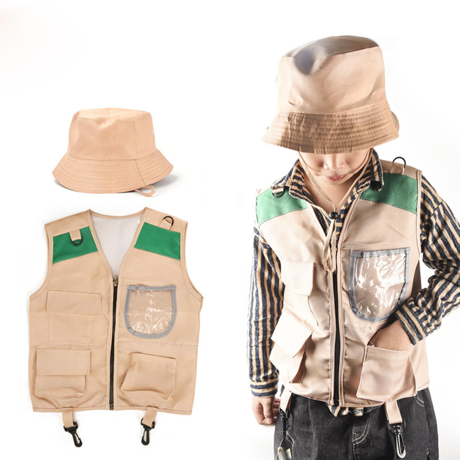 キッズエクスプローラーハットとベストコスチュームセット キッ - Outdoor Adventure Kit For Kids のレビューと価格