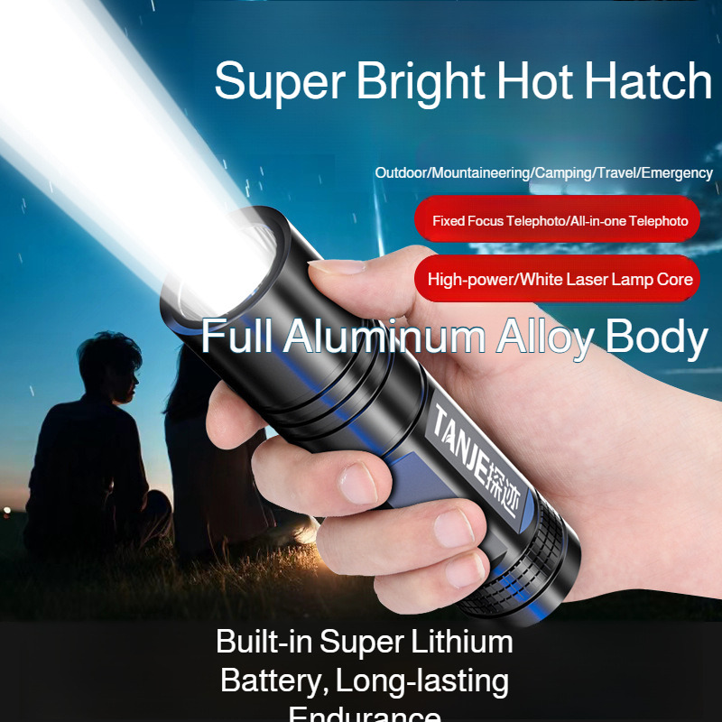 屋外懐中電灯小型ミニ照明強力な光ポータブル超高輝度充電式ハン - Outdoor Adventure Trips のレビューと価格
