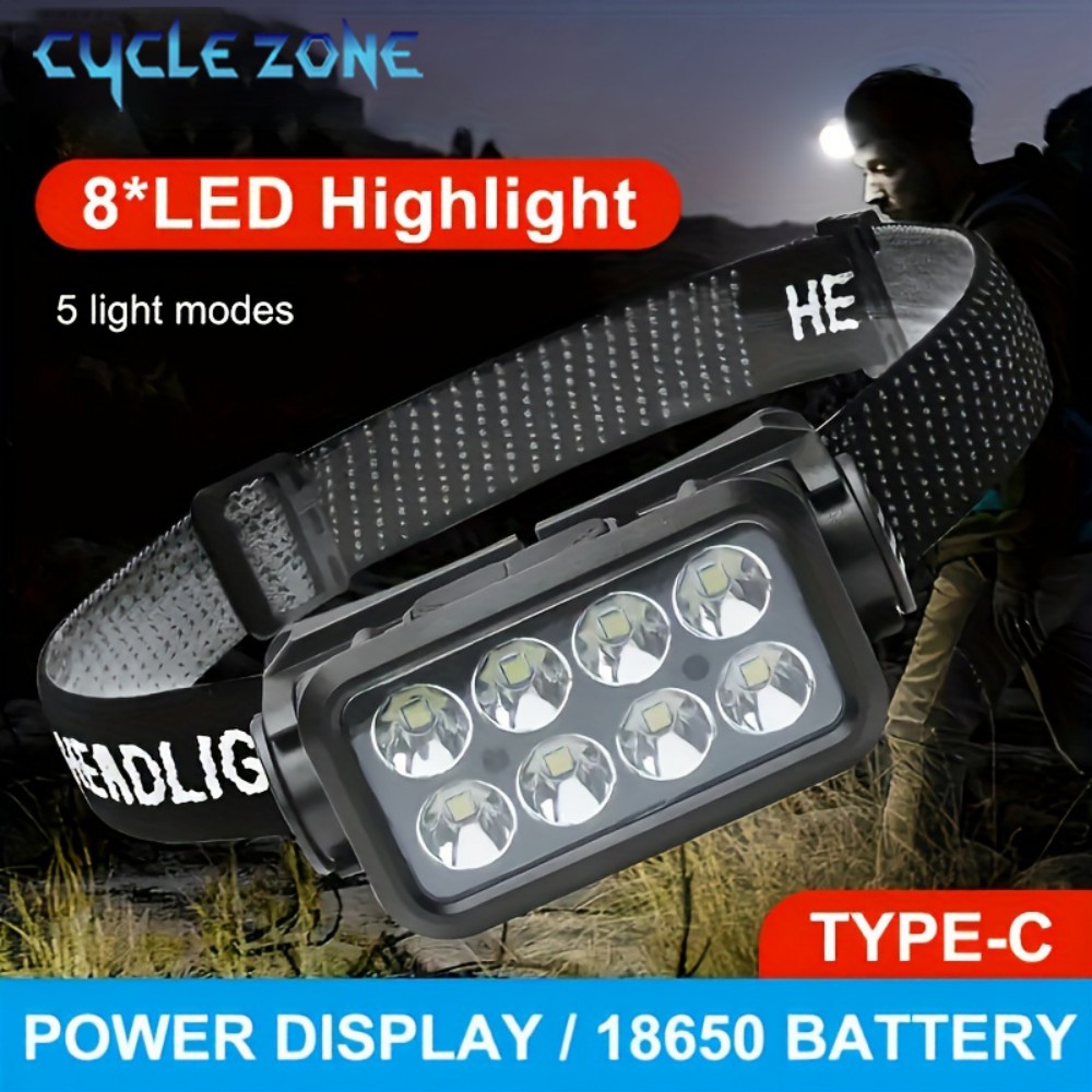 誘導センサー付き充電式ヘッドランプ,タイプC,8 LED,懐 - Outdoor Adventure Zone のレビューと価格