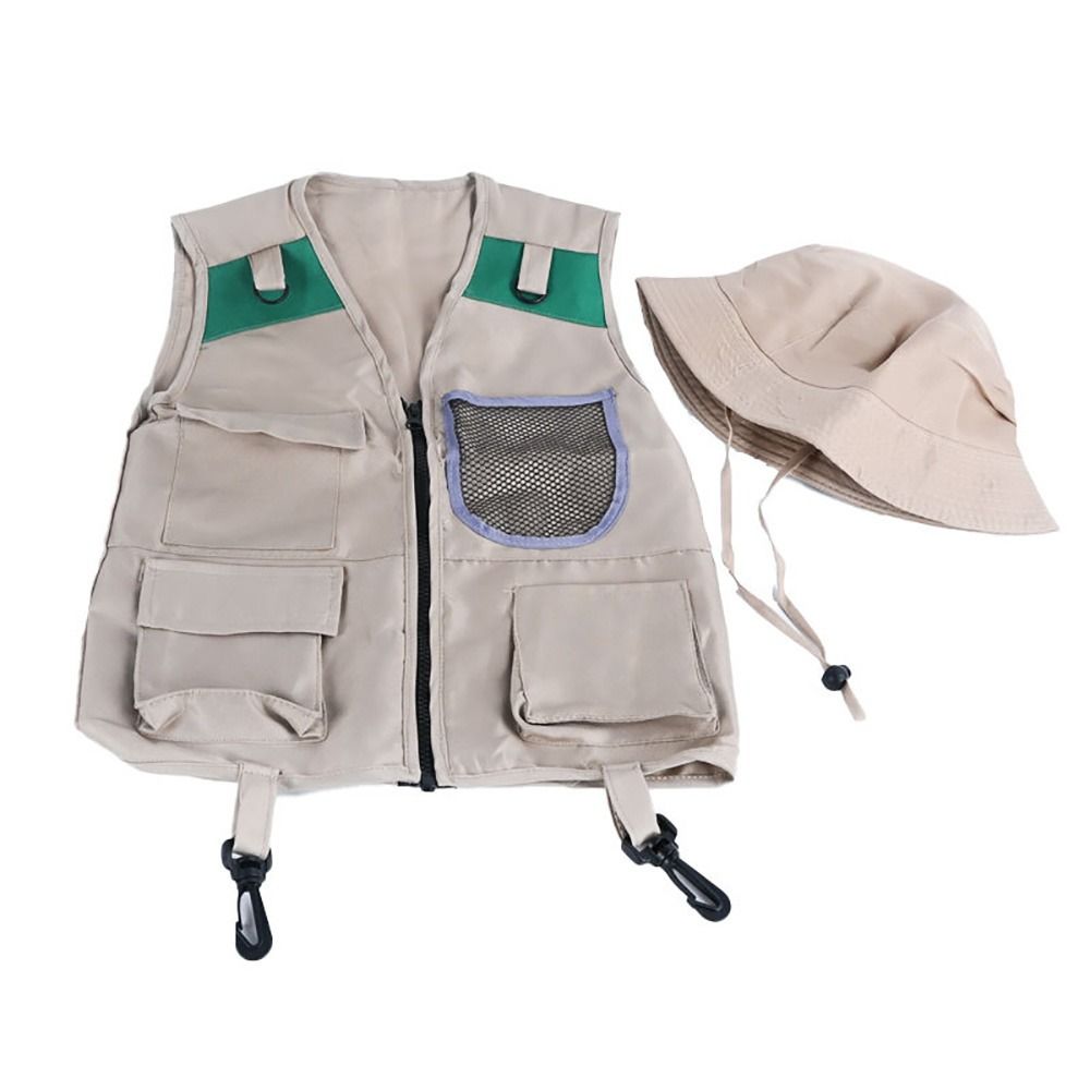 カラフルな子供用探検家帽子とベストのセット。着せ替えゲームや - Outdoor Adventure Kit For Kids のレビューと価格